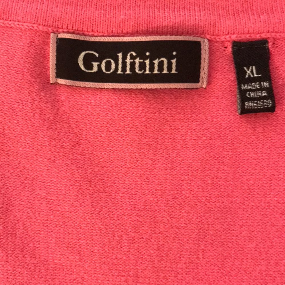 Golftini Pink Women's V-Neck Golf Sweater Martini Logo Size XL - Picture 6 of 14